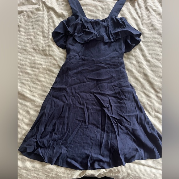 NWT Madewell Ruffle Top Cross Back Dress - Picture 2 of 9